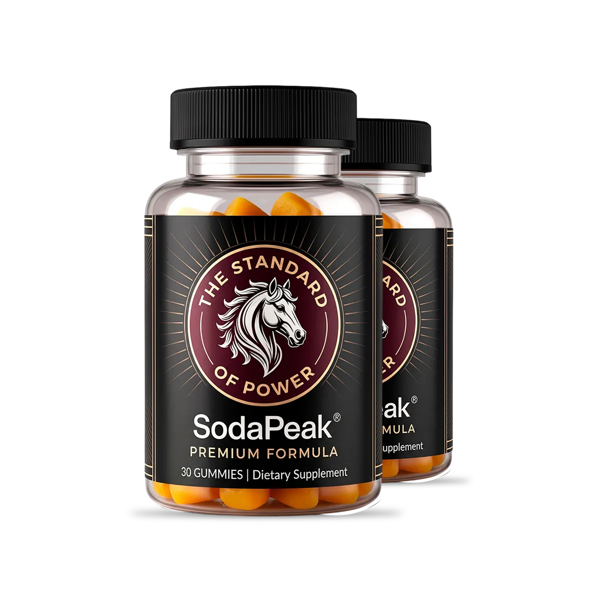 SodaPeak premium formula one bottle with 30 gummies